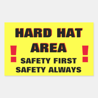 Sticker Rectangulaire Sécurité première de région de casque antichoc
