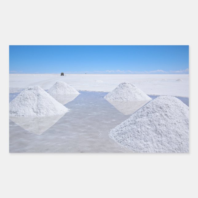 Sticker Rectangulaire Sel de Salar de Uyuni flats rectangulaire autocoll (Devant)