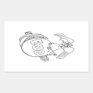 Sticker Rectangulaire Sélection de boulet de canon de vautour