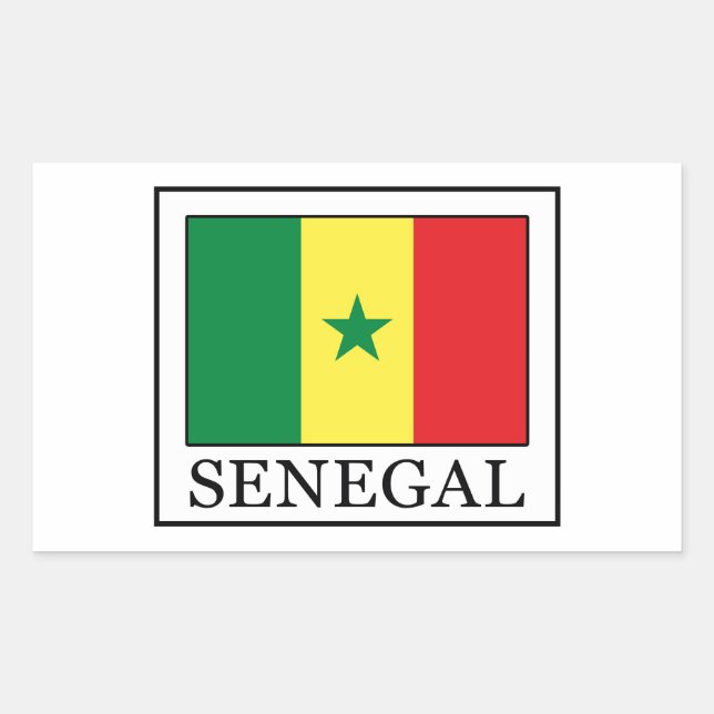 Sticker Rectangulaire Sénégal (Devant)