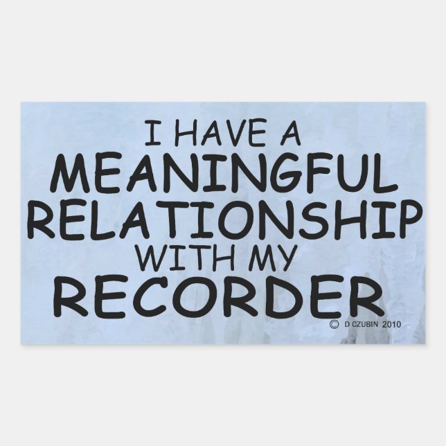Sticker Rectangulaire Sens Relation Recorder Stick Rectangulaire (Devant)