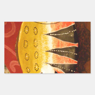 Sticker Rectangulaire Sensation striée Tigre Barbe Poisson Imprimer