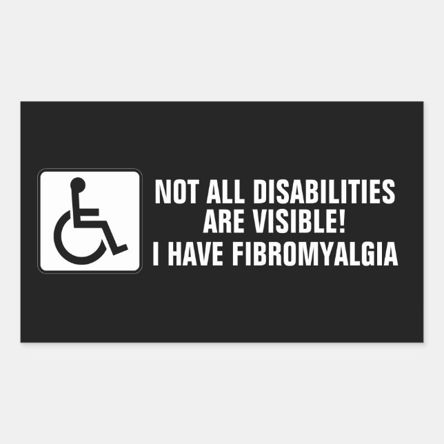 Sticker Rectangulaire Sensibilisation à la fibromyalgie (Devant)