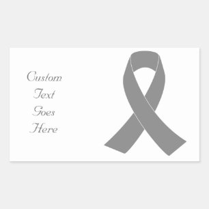 Sticker Rectangulaire Sensibilisation au ruban gris - Zombie, cancer du