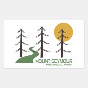Sticker Rectangulaire Sentier du parc provincial Mount Seymour
