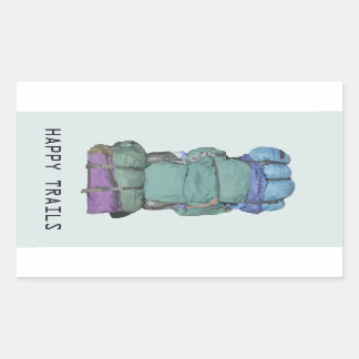 Sticker Rectangulaire Sentiers heureux