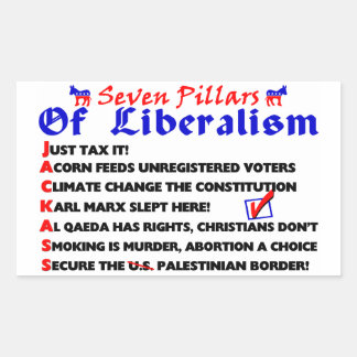 Sticker Rectangulaire Sept Piliers Du Libéralisme