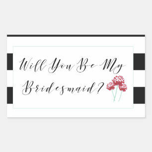 Sticker Rectangulaire Seras-Tu Ma Proposition De Bridesmaid