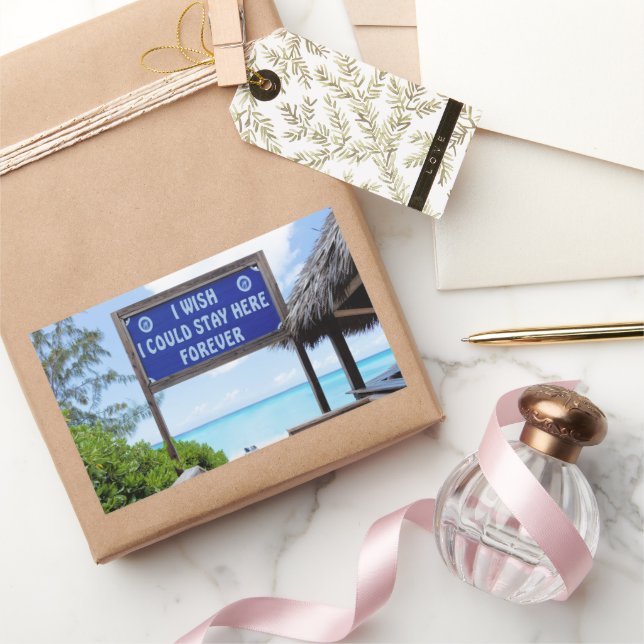 Sticker Rectangulaire Serene Beach Vibes (Cadeaux)