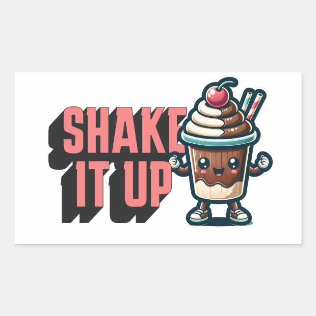 Sticker Rectangulaire Serrer Le Chocolat Milkshake Pun (Devant)