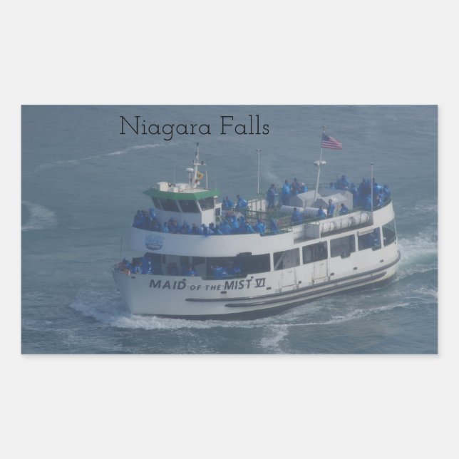 Sticker Rectangulaire Servante de la brume sur la rivière Niagara (Devant)
