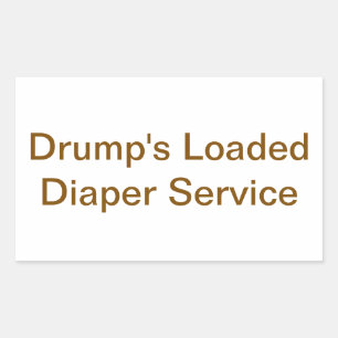 Sticker Rectangulaire Service de Couches Chargées de Drump Artjunkhaus