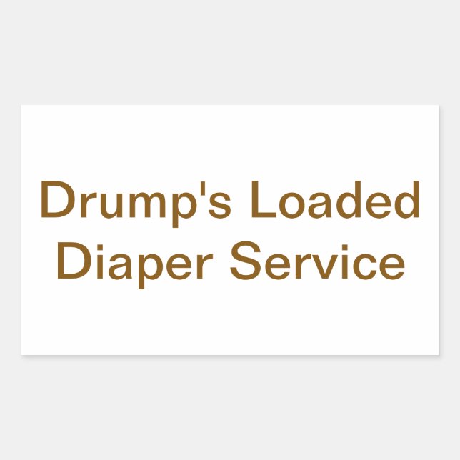Sticker Rectangulaire Service de Couches Chargées de Drump Artjunkhaus (Devant)