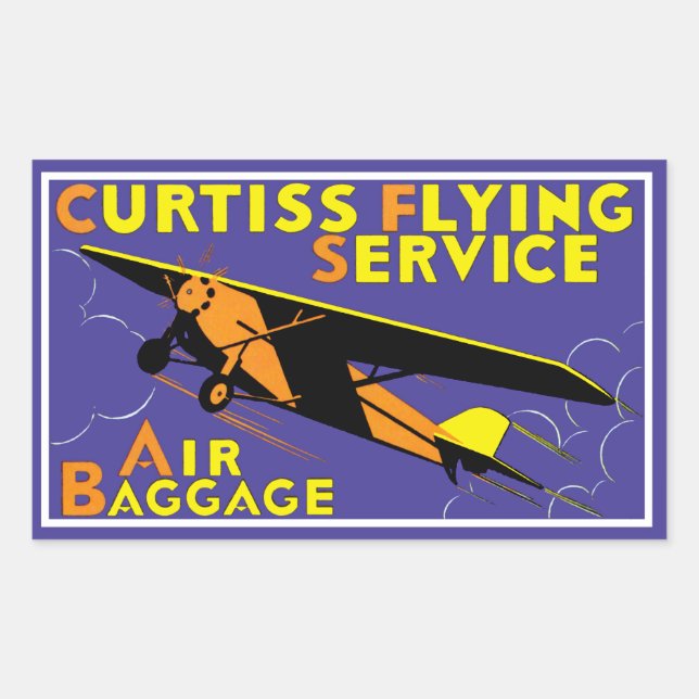Sticker Rectangulaire Service de vol Curtiss (Devant)