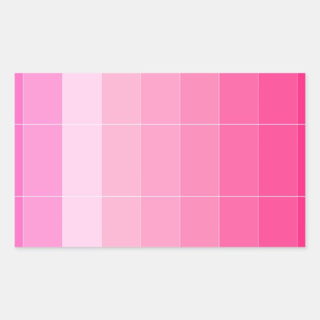 Sticker Rectangulaire Seule couleur rose chaud Ombre (Devant)