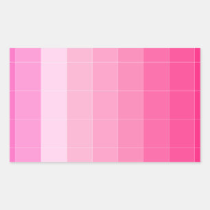 Sticker Rectangulaire Seule couleur rose chaud Ombre