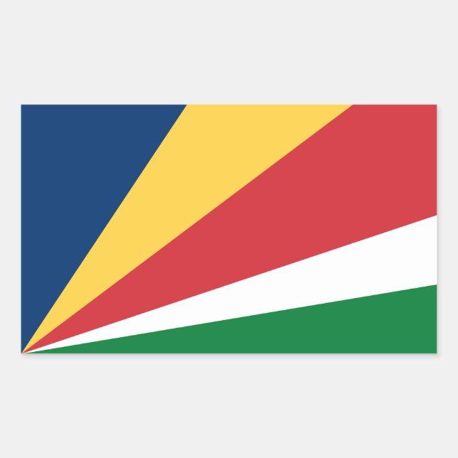 Sticker Rectangulaire Seychelles Flag (Devant)