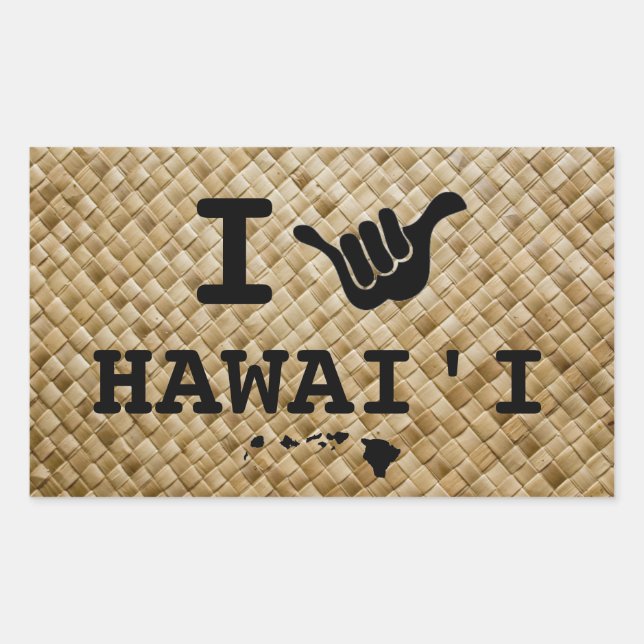 Sticker Rectangulaire Shaka pour Hawaii (Devant)