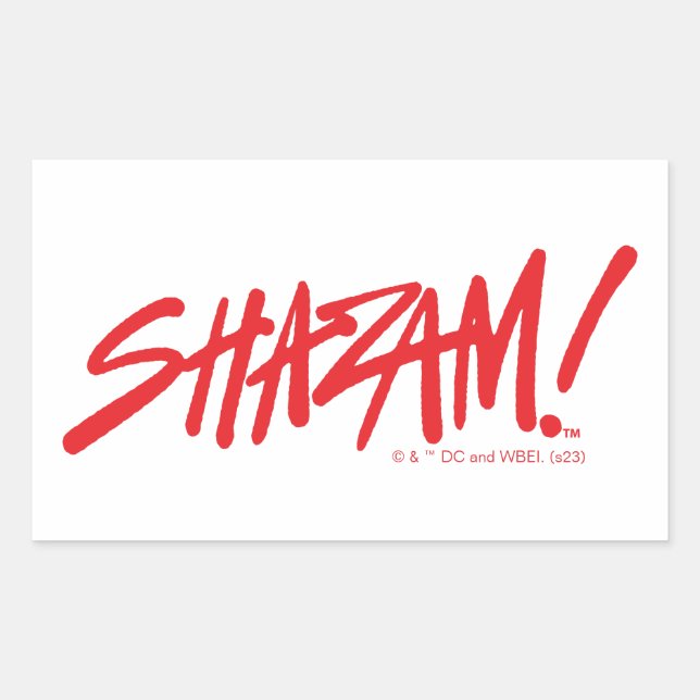 Sticker Rectangulaire SHAZAM ! Furie des dieux | Logo Red Marker (Devant)
