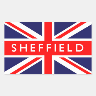 Sticker Rectangulaire Sheffield : Drapeau britannique