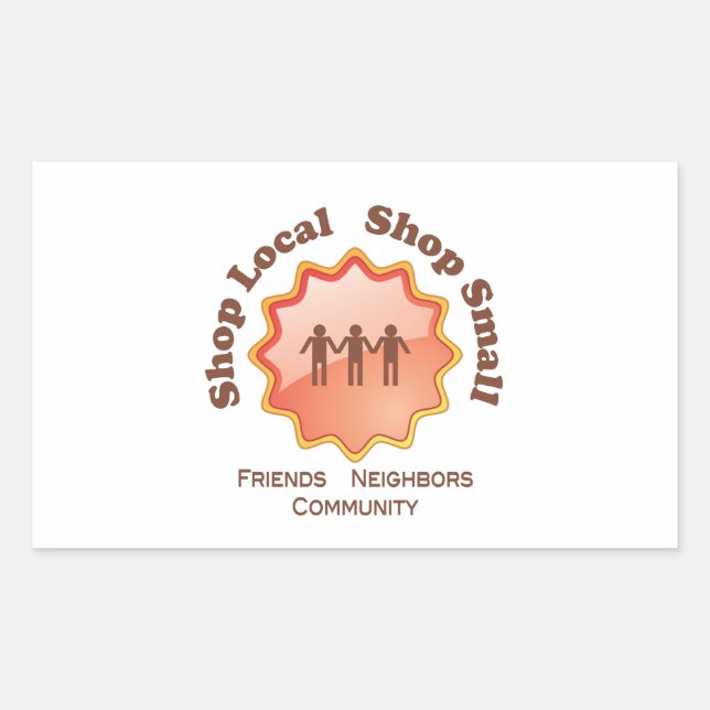 Sticker Rectangulaire Shop local (Devant)