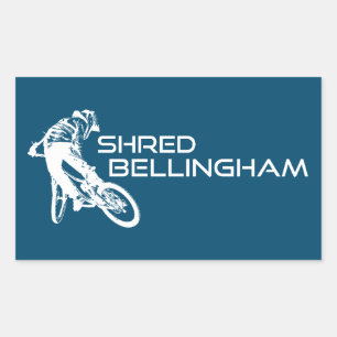 Sticker Rectangulaire Shred Bellingham VTT Washington