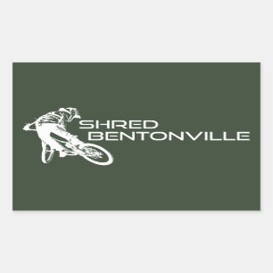 Sticker Rectangulaire Shred Bentonville VTT Arkansas