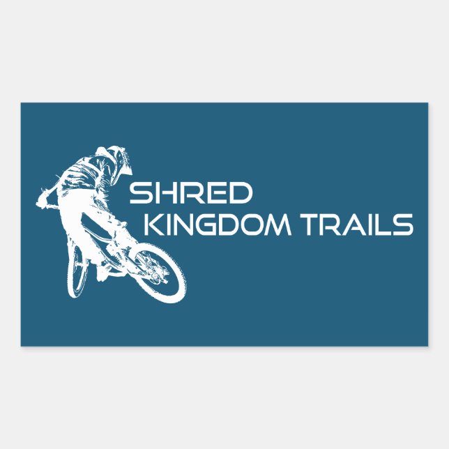Sticker Rectangulaire Shred Kingdom Trails VTT Vermont (Devant)
