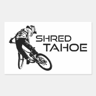 Sticker Rectangulaire Shred Lake Tahoe Mountain VTT