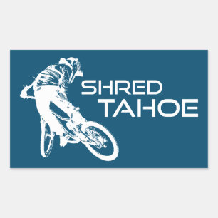 Sticker Rectangulaire Shred Lake Tahoe Mountain VTT