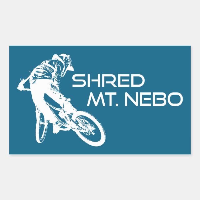 Sticker Rectangulaire Shred The Mt. Nebo Trail Bentonville (Devant)