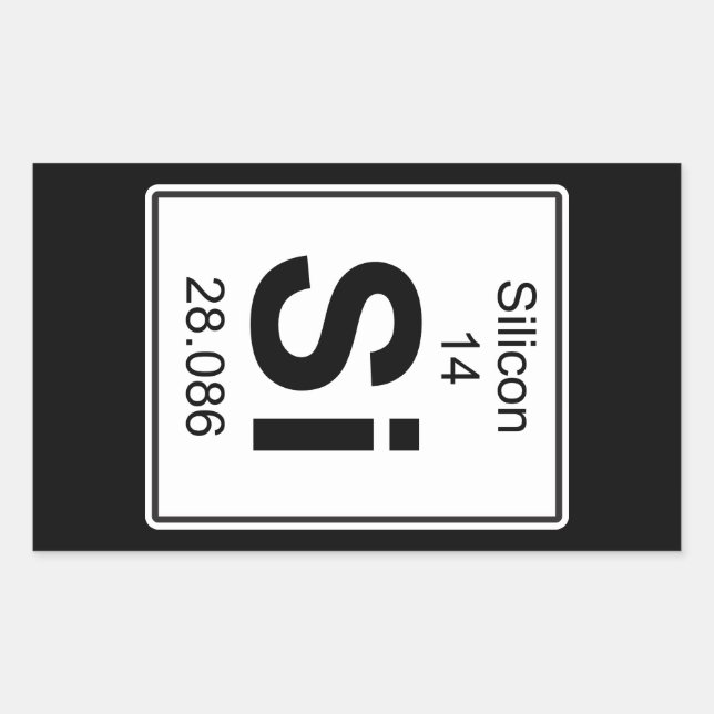 Sticker Rectangulaire Si - Silicon (Devant)