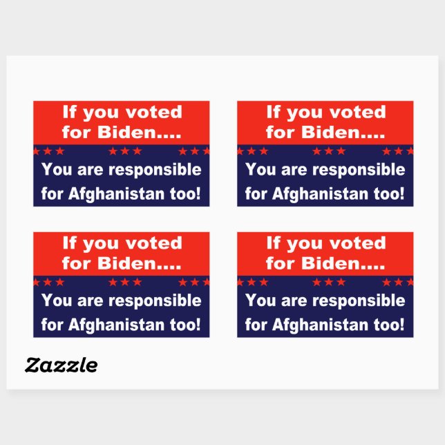 Sticker Rectangulaire Si vous avez voté pour Biden... (Feuille)