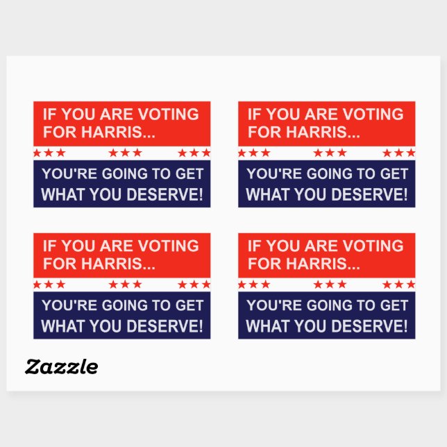 Sticker Rectangulaire Si vous votez pour Harris... (Feuille)