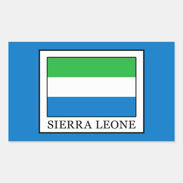 Sticker Rectangulaire Sierra Leone (Devant)
