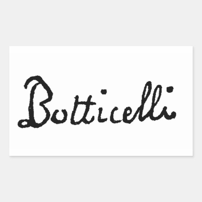 Sticker Rectangulaire Signature Botticelli (Devant)