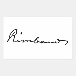 Sticker Rectangulaire Signature de Arthur Rimbaud