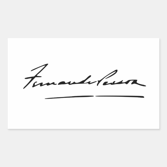 Sticker Rectangulaire Signature de Fernando Pessoa (Devant)