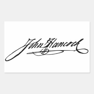 Sticker Rectangulaire Signature de John Hancock