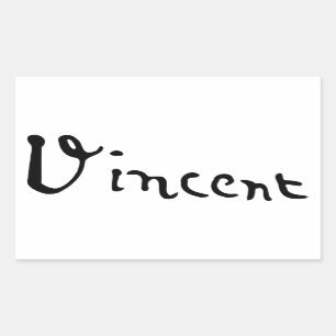 Sticker Rectangulaire Signature de Vincent Van Gogh
