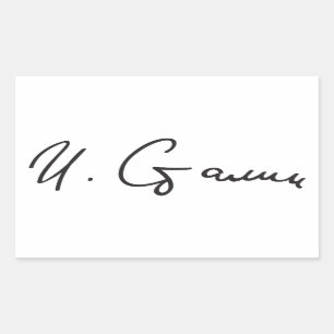 Sticker Rectangulaire Signature du Premier ministre de l'Union soviétiqu