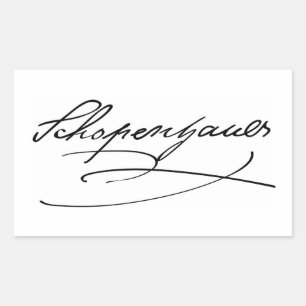 Sticker Rectangulaire Signature Schopenhauer
