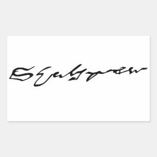 Sticker Rectangulaire Signature William Shakespeare