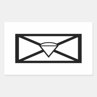STICKER RECTANGULAIRE SIGNE D'AÉRONEF
