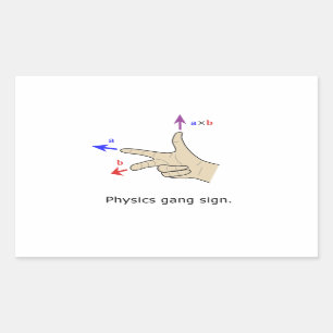 Sticker Rectangulaire Signe de bande de physique de produit croisé de