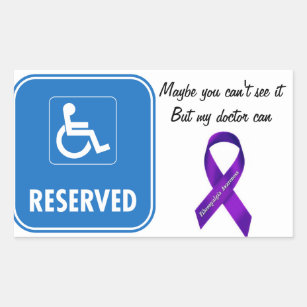 Sticker Rectangulaire Signe de stationnement d'handicap