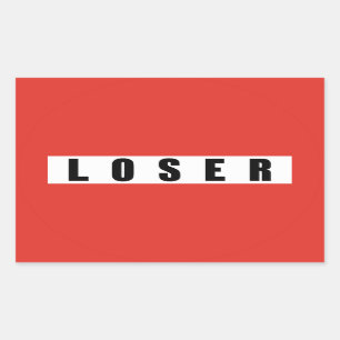 STICKER RECTANGULAIRE SIGNE D'INTERDICTION LOSER