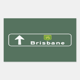 Sticker Rectangulaire SIGNE ROUTIER DE Brisbane, Australie