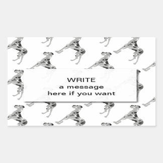 Sticker Rectangulaire Silhouette de Dogue tigré