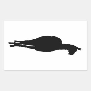 Sticker Rectangulaire Silhouette de lama (revêtement avant)